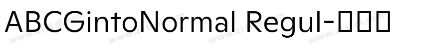 ABCGintoNormal Regul字体转换